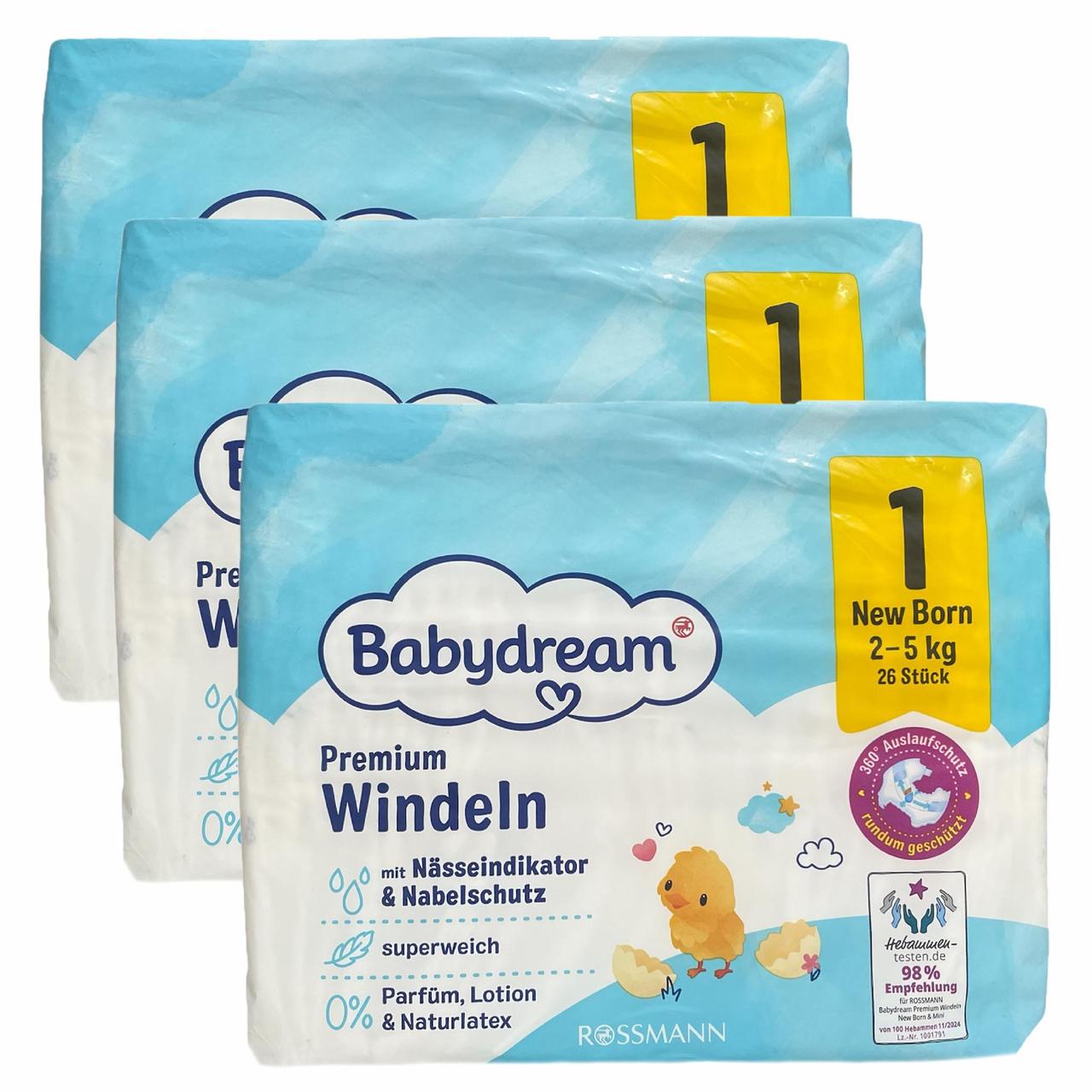 Підгузки Babydream Premium 1 2-5 кг 78 шт. (2734368708)