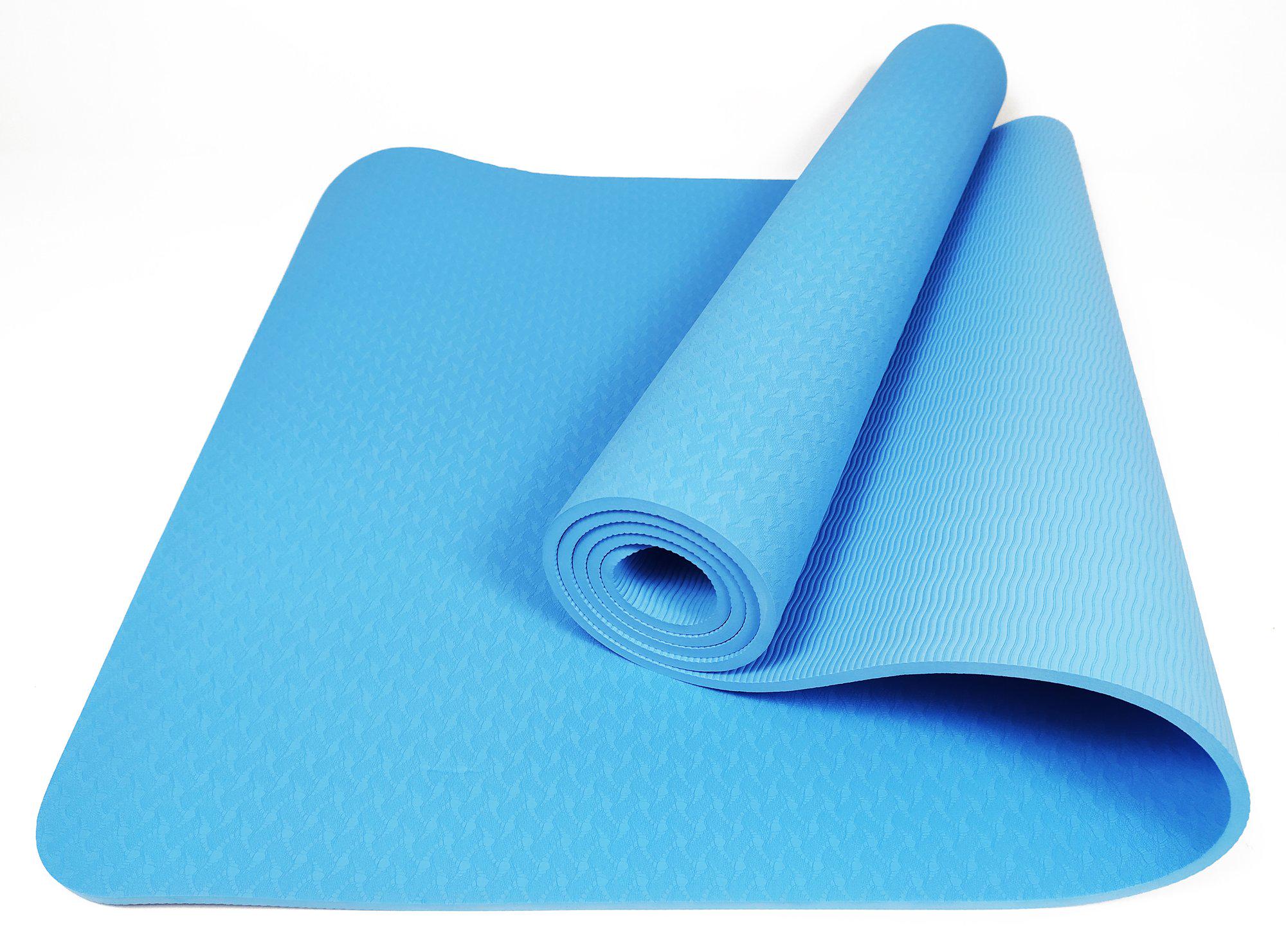 Килимок для йоги TPE EasyFit ECO-Friendly 6 мм одношаровий Блакитний - фото 2 Килимок для йоги TPE EasyFit ECO-Friendly 6 мм одношаровий Блакитний - фото 2