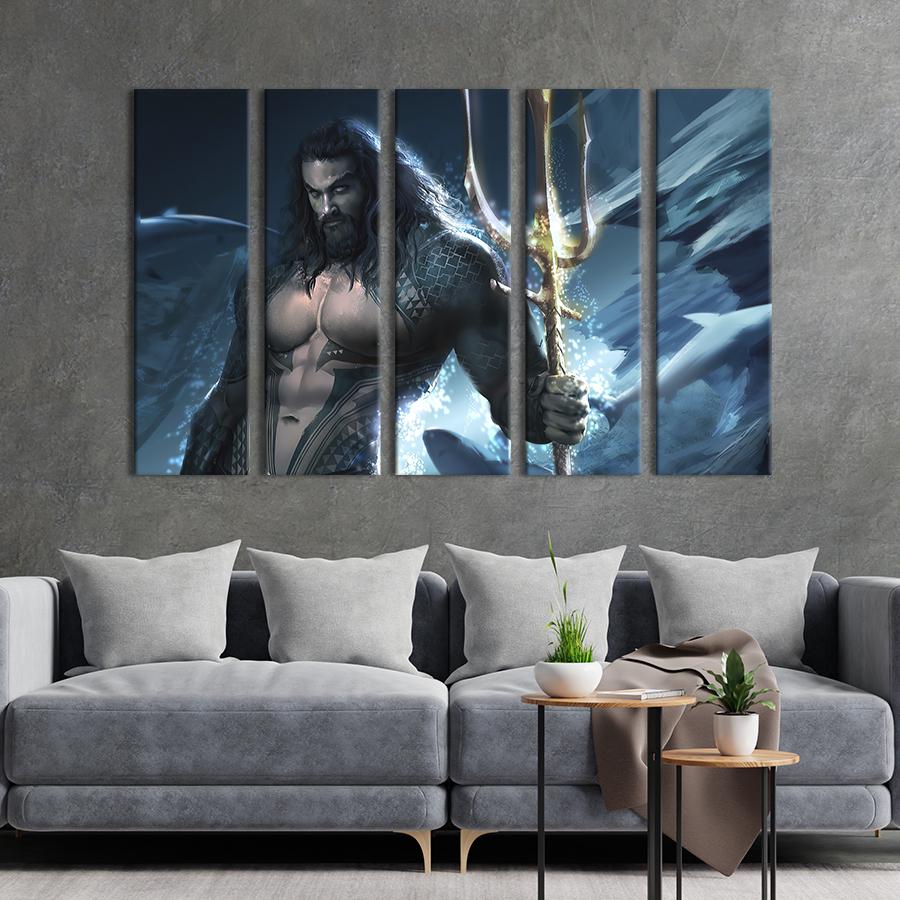 Модульна картина із 5 частин Aquaman 155x95 см (682-51)