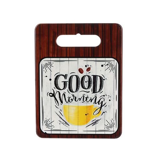 Подставка под горячее BonaDi Coffee Time Good Morning 15х20 см керамическая на пробковой основе (DR015767)