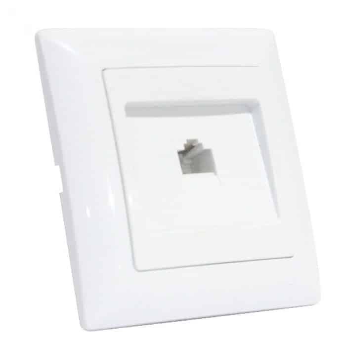 Розетка компьютерная одинарная HOROZ ELECTRIC 112-005-0014-010 Tina пластик IP20 Белый (29176876)