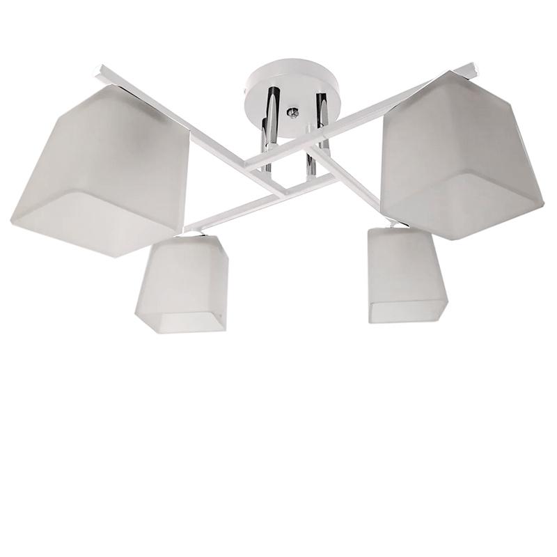 Люстра потолочная Light House NM-15157/4 CR+WT+WT на четыре лампы Белый