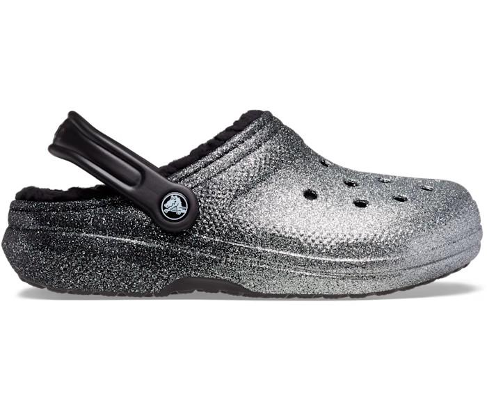 Crocs on sale silver glitter