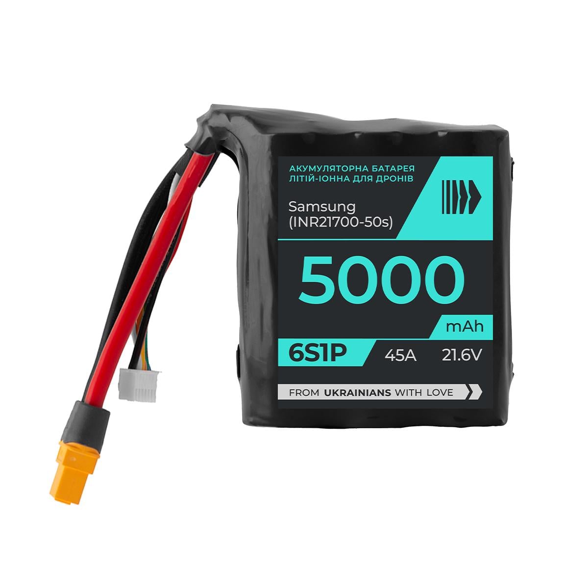 Аккумулятор для FPV дрона BTRY 6s1p Samsung 50S 5000 mAh 21,6V 45А
