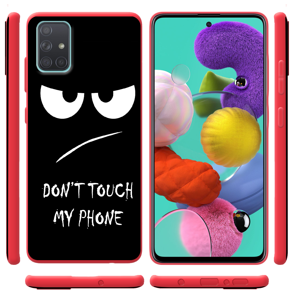 Чехол BoxFace Samsung A715 Galaxy A71 Don't Touch my Phone Красный силикон (38850-up535-38949) - фото 2