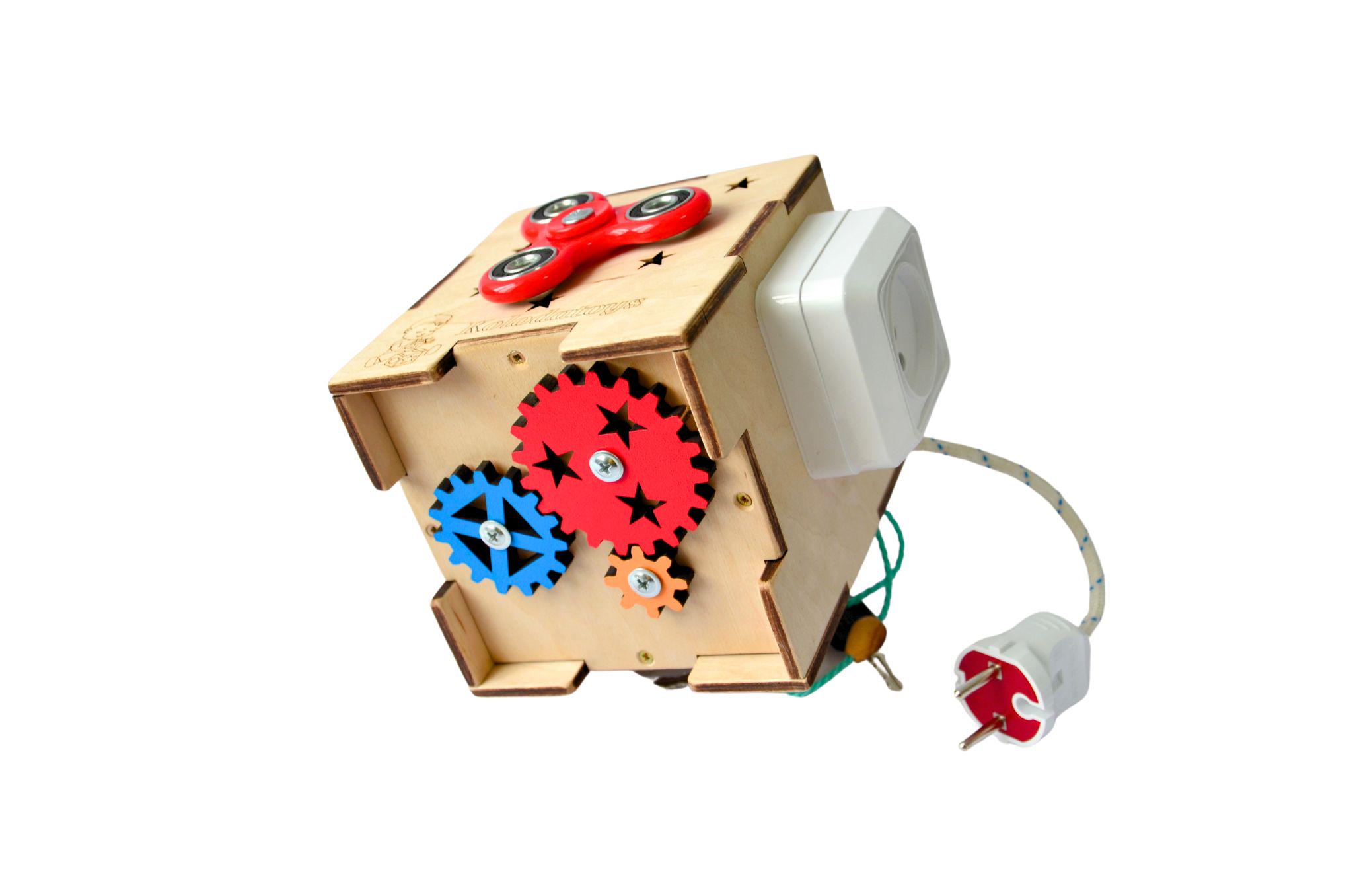 Бизикуб детский KolodaToys Mini 12х12х12 см Разноцветный (1212чс) - фото 3