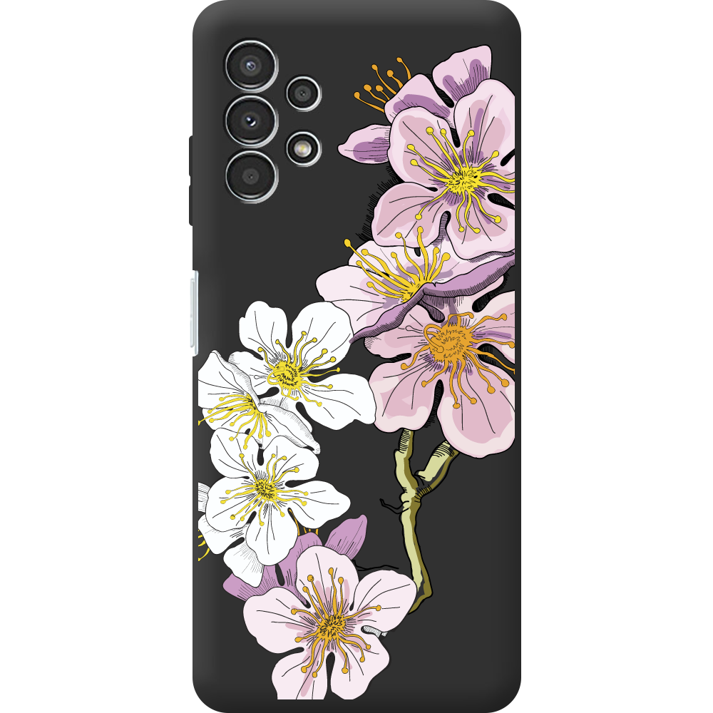 Чохол BoxFace Samsung Galaxy A13 4G (A135) Cherry Blossom Чорний силікон (44331-cc4-44334)