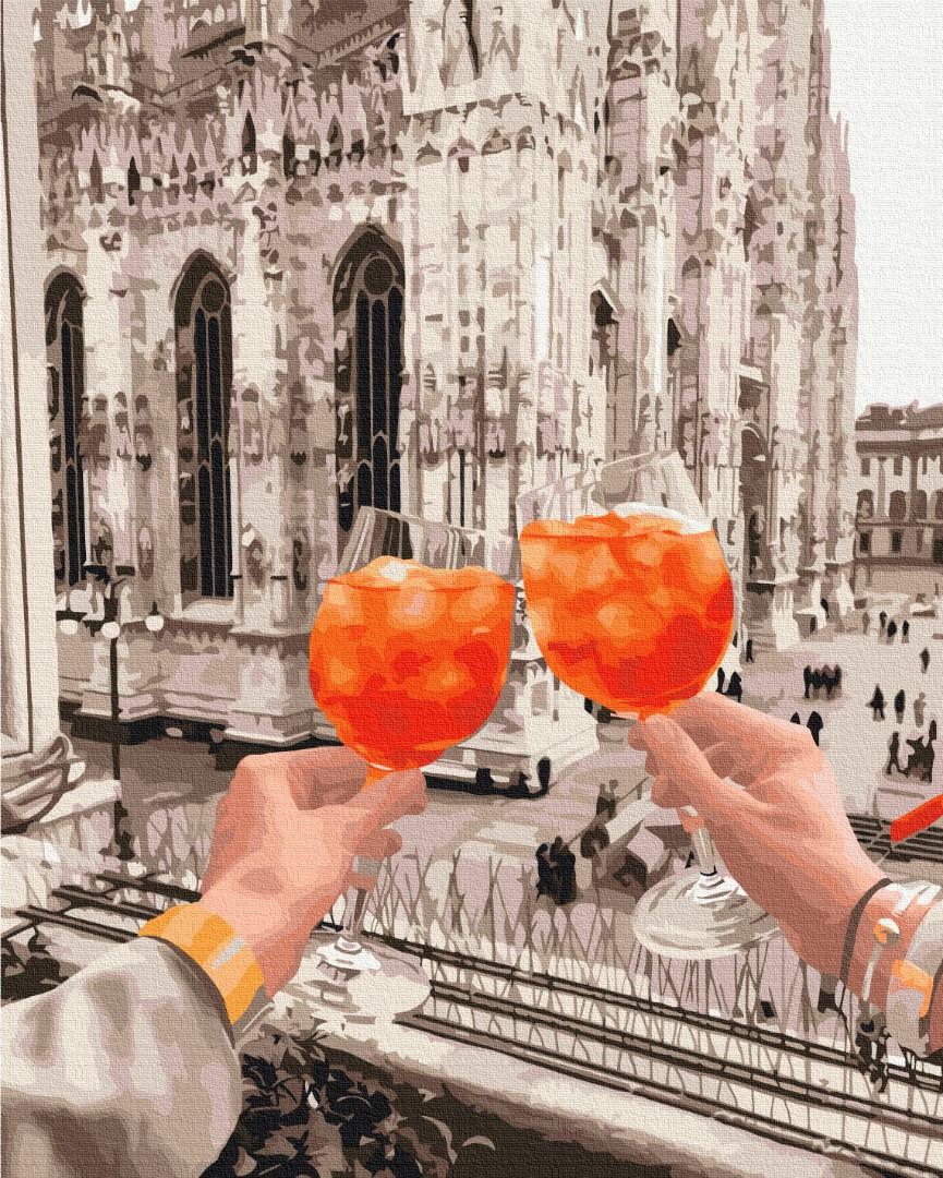 Картина по номерам Brushme Бокалы Дуомо Оксана Воробей 40х50 см Картина по номерам Brushme Бокалы Дуомо Оксана Воробей 40х50 см