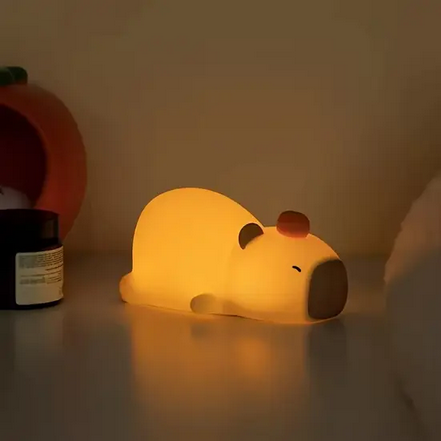 Нічник силіконовий нічник акумуляторний у вигляді сплячої капібари таймер 30-60 хв (SAM-178) - фото 7 Нічник силіконовий нічник акумуляторний у вигляді сплячої капібари таймер 30-60 хв (SAM-178) - фото 7