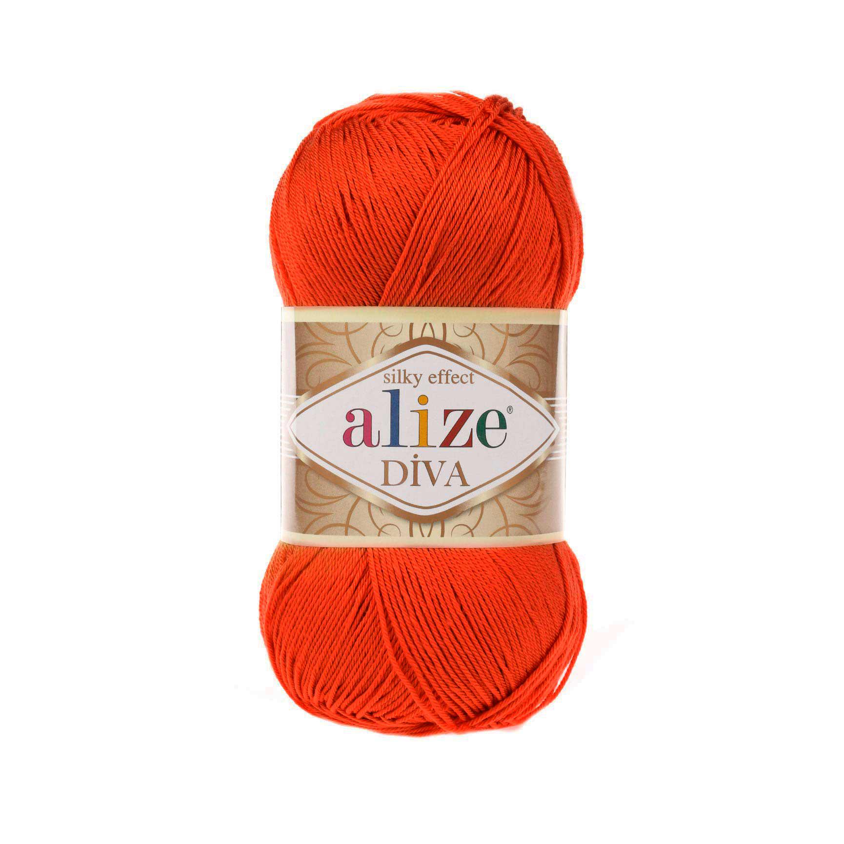 Пряжа Alize Diva 37 помаранчевий (7465)