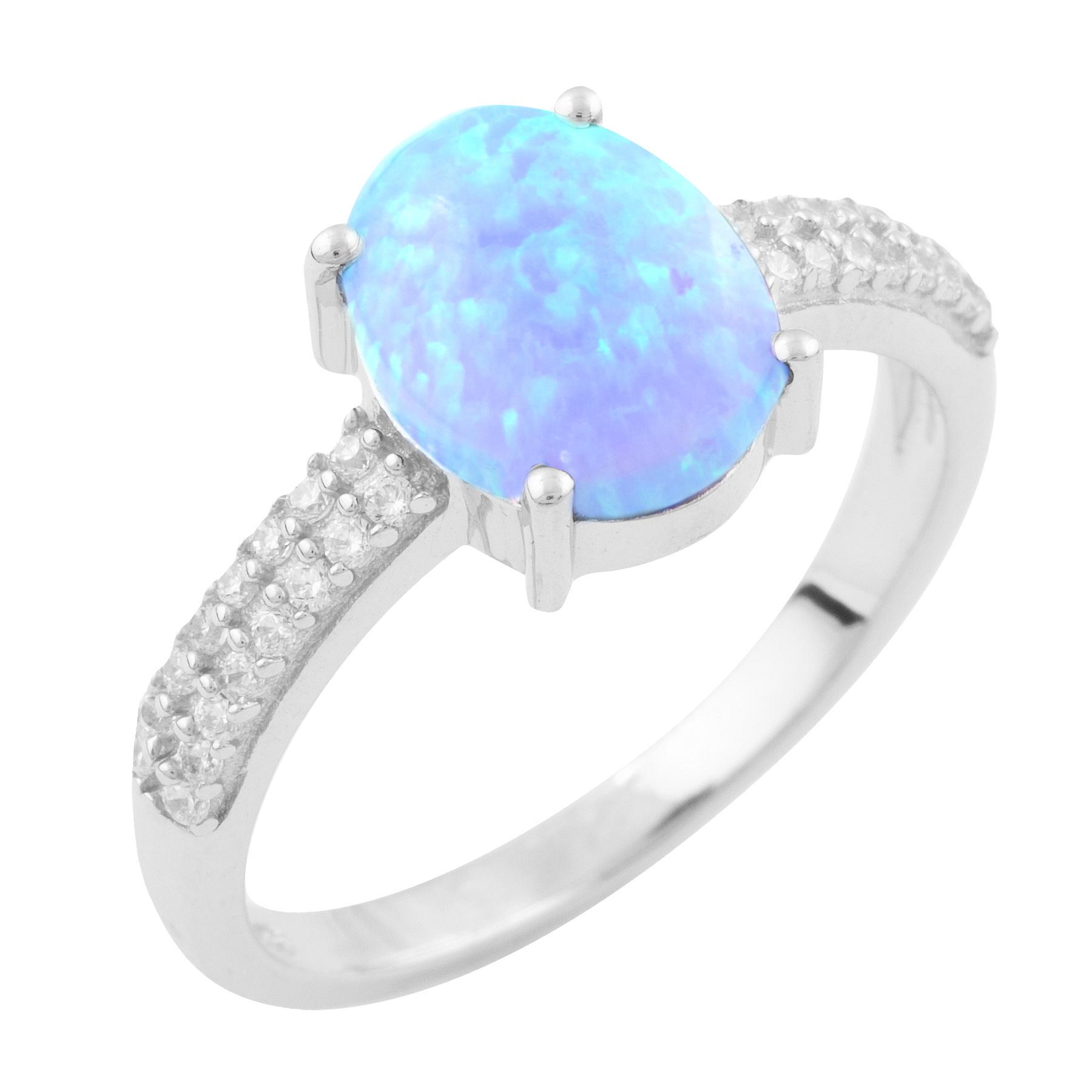 Кольцо серебряное с опалом 1,608 ct 2,73 г р. 17,5 (1633731)