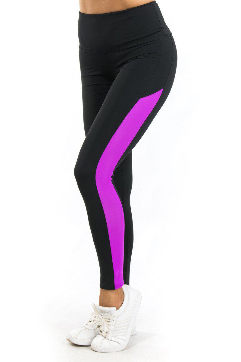 Лосины для занятий спортом Opt-kolo L Черный/Фуксия (KL-0709)