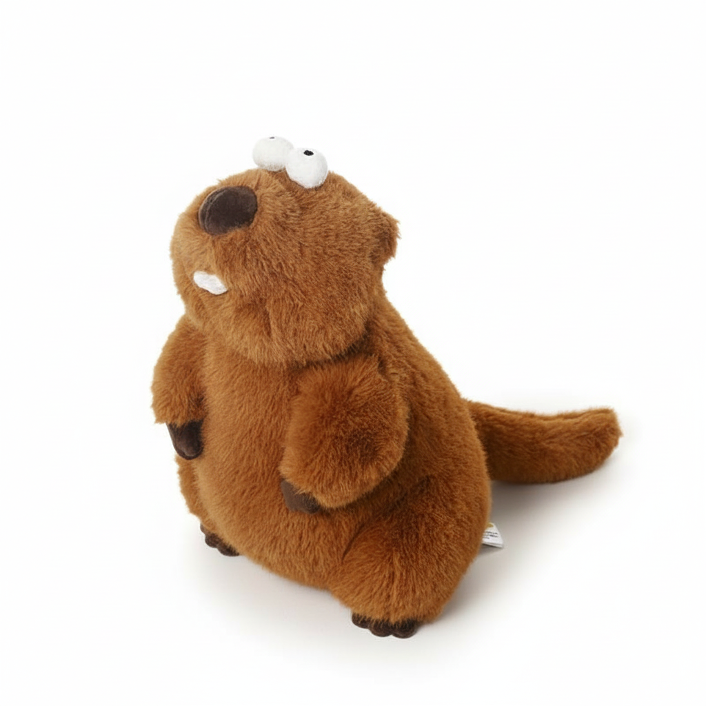 М'яка плюшева іграшка Jooki Marmot Бабак із кумедними зубами Коричневий 29 см