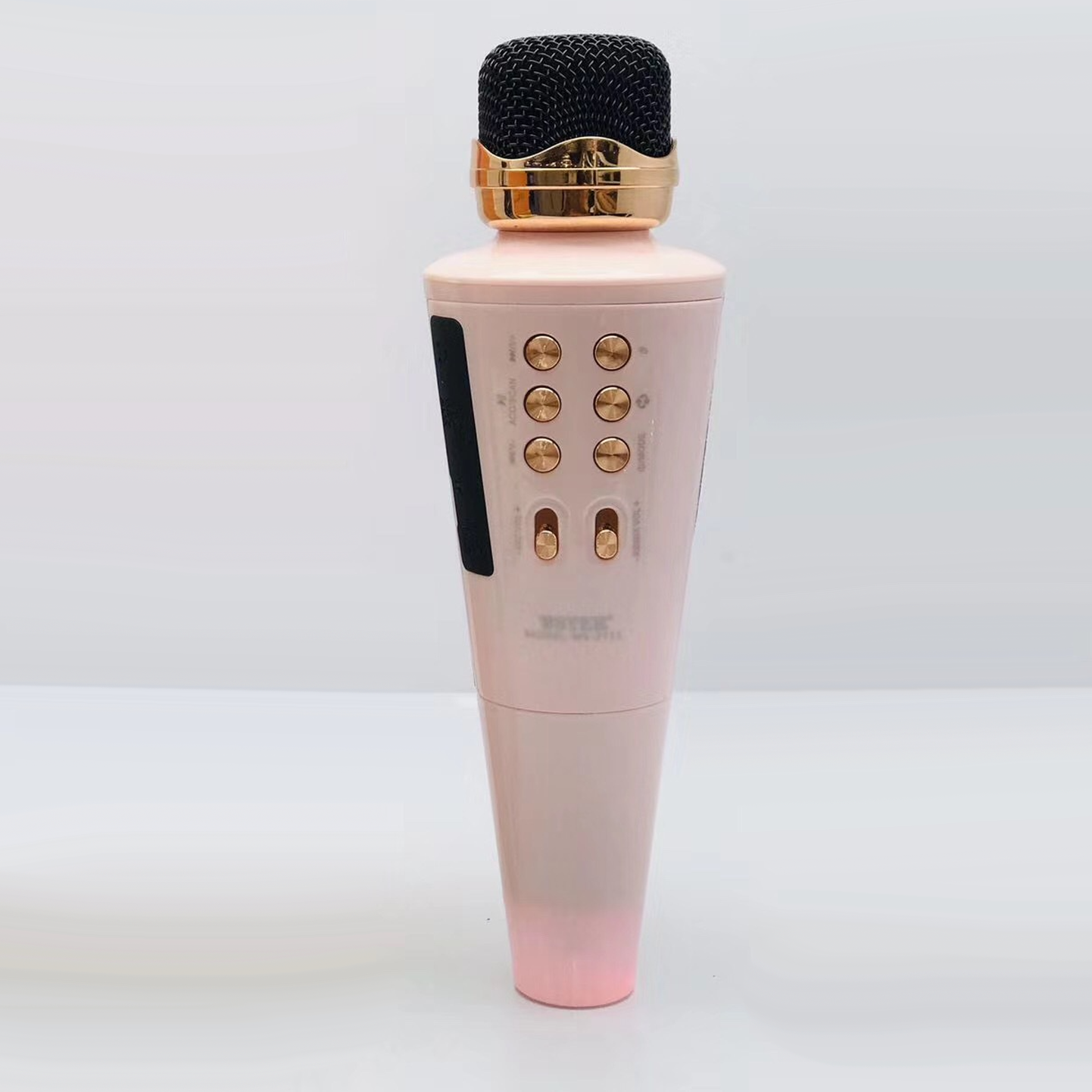 Беспроводной караоке микрофон WSTER WS2711 Bluetooth FM-радио/microSD/USB Розовый (33daa524) - фото 3