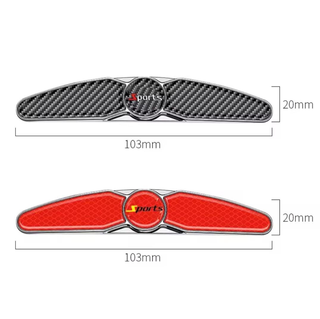 Накладки-катафоты на двери автомобиля с логотипом Toyota от царапин и вмятин Красный карбон (2402367314) - фото 4 Накладки-катафоты на двери автомобиля с логотипом Toyota от царапин и вмятин Красный карбон (2402367314) - фото 4