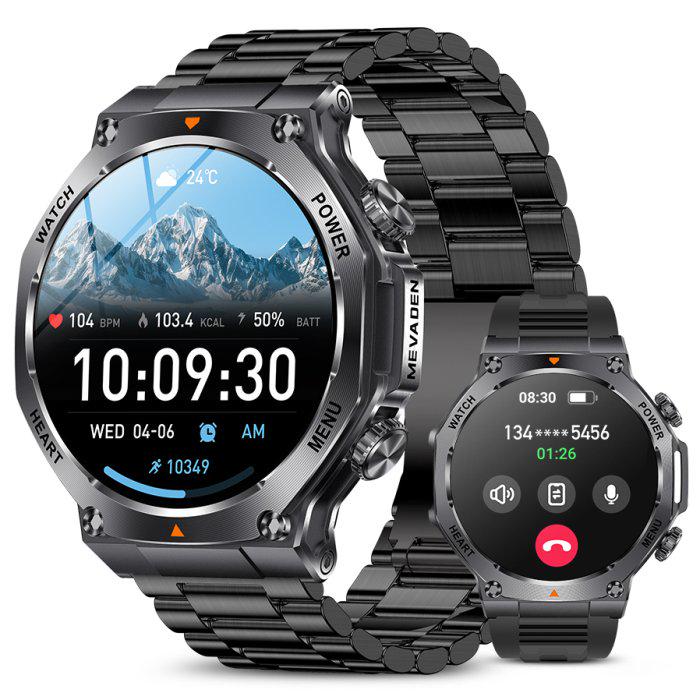 Смарт-годинник UWatch Smart Mevaden Ultra Black Steel з ремінцями 2 шт. (2043) - фото 2 Смарт-годинник UWatch Smart Mevaden Ultra Black Steel з ремінцями 2 шт. (2043) - фото 2