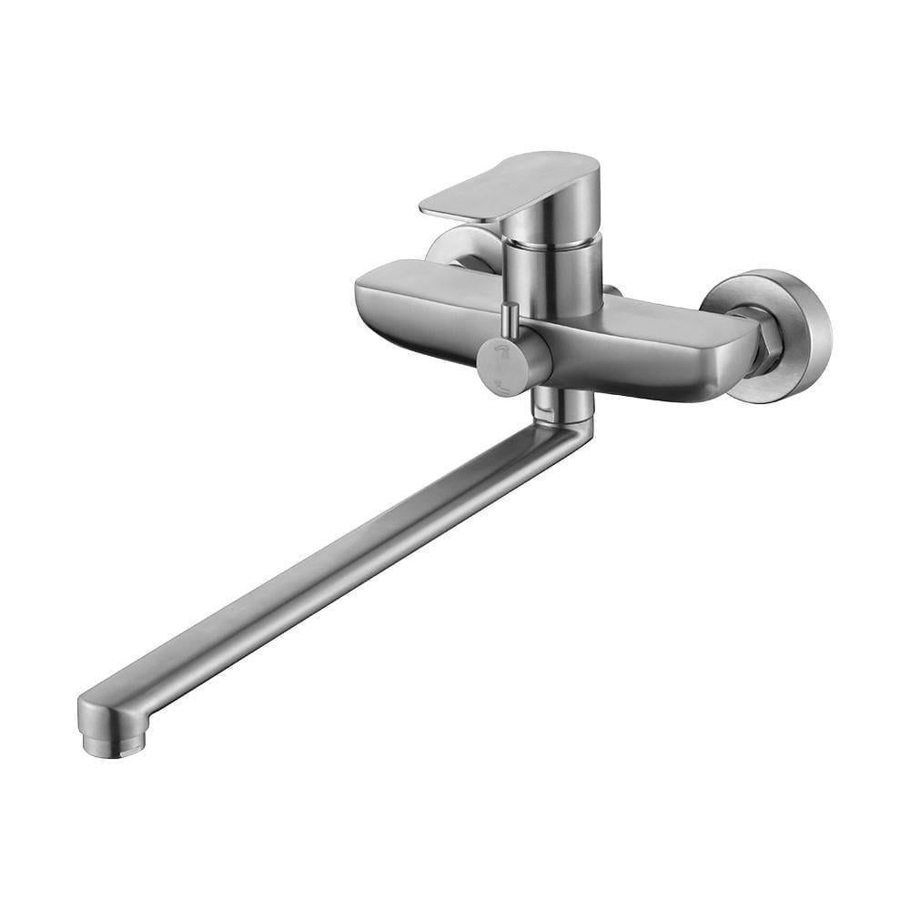 Смеситель для ванны Wezer ROK3А-05 длинное поворотное излияние нержавеющая сталь Сатин (1046188) Смеситель для ванны Wezer ROK3А-05 длинное поворотное излияние нержавеющая сталь Сатин (1046188)