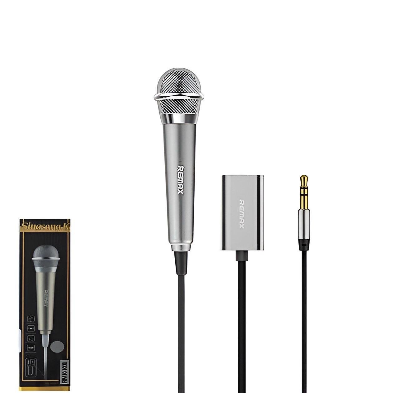 Микрофон на подставке совместим с IOS/Android/Windows-phones Серый (RMK-K01)