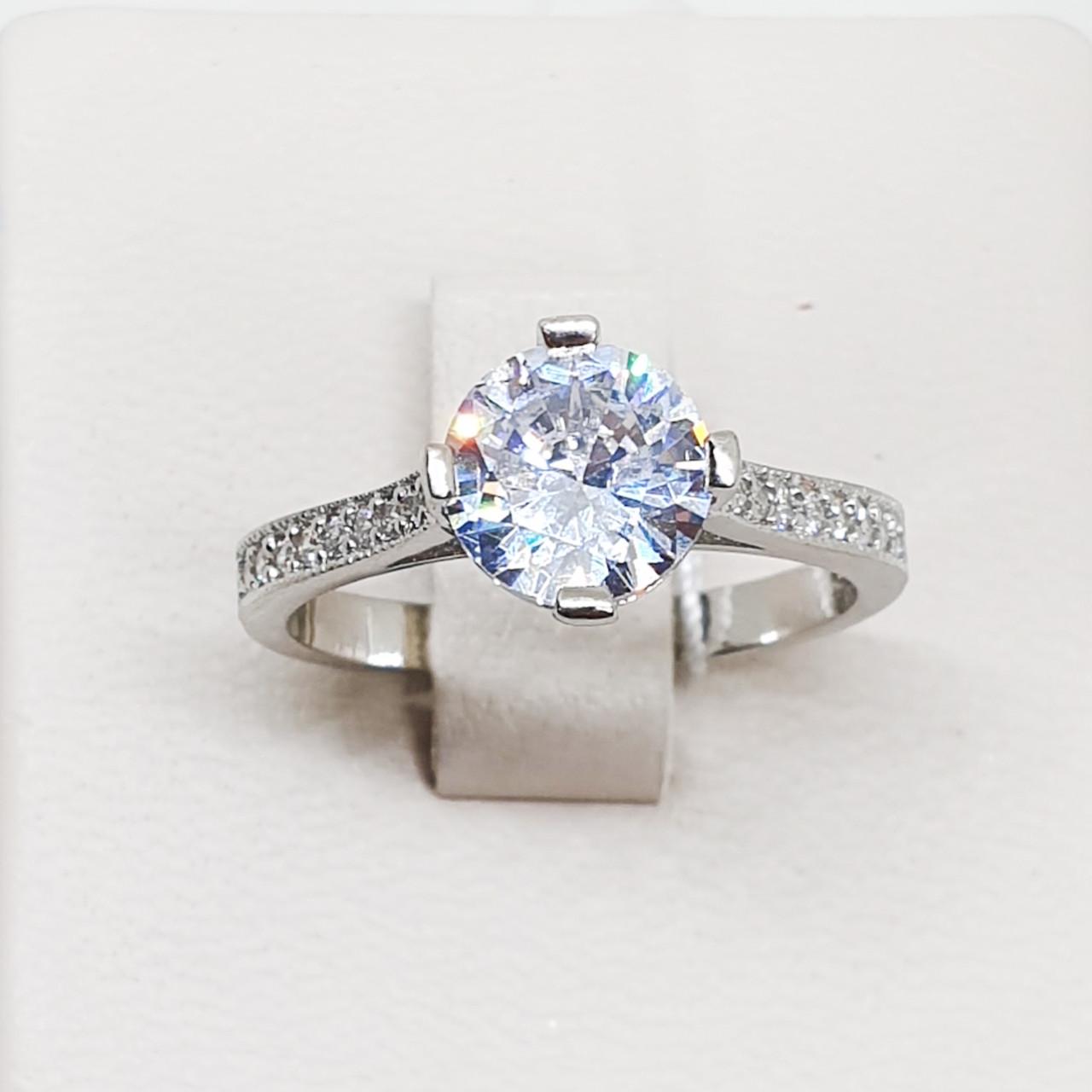 Кольцо серебряное с кубическим цирконием р. 18 3,29 г (1525877900) Кольцо серебряное с кубическим цирконием р. 18 3,29 г (1525877900)