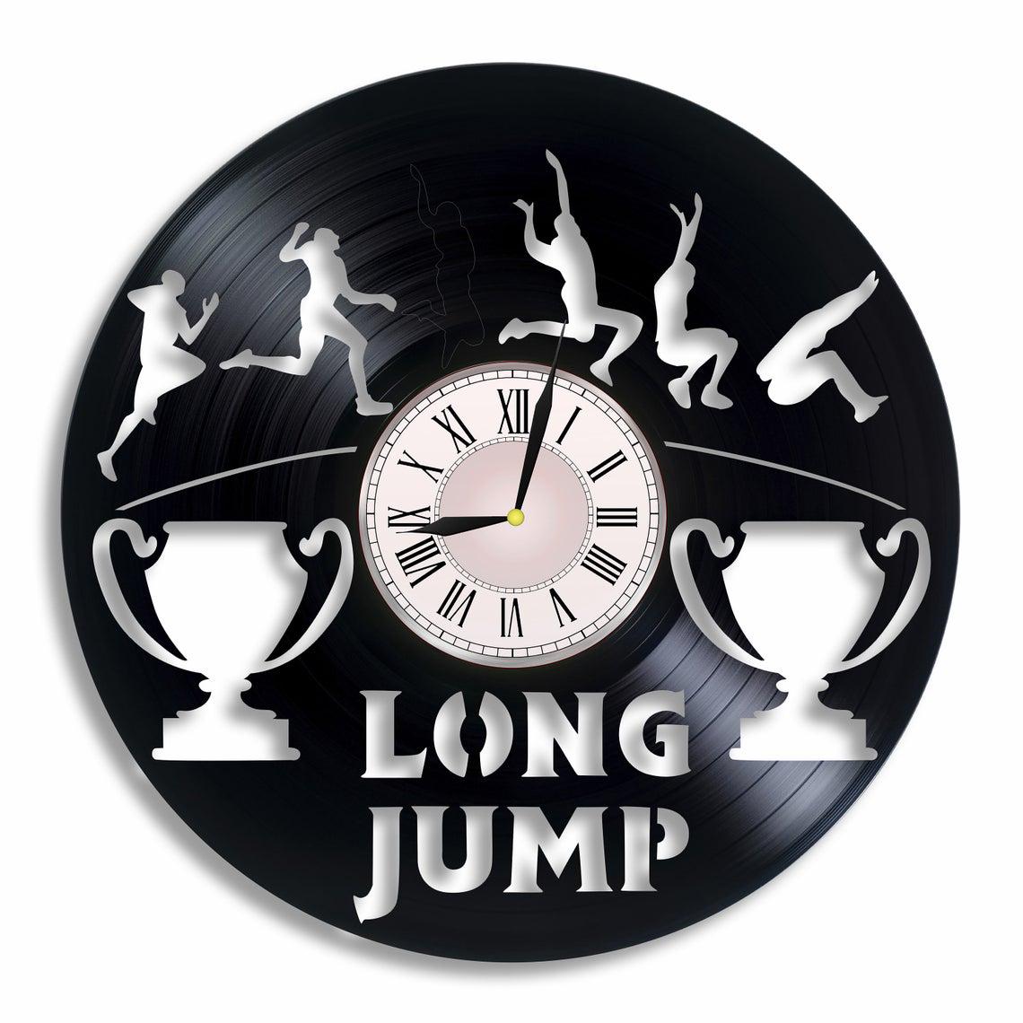 Часы настенные Прыжок в длину 2403 из виниловой пластинки