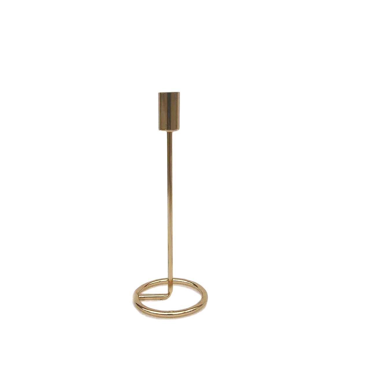 Підсвічник святковий Remy-Decor Гунар металевий для тонкої свічки 23 см Золотий - фото 2 Підсвічник святковий Remy-Decor Гунар металевий для тонкої свічки 23 см Золотий - фото 2