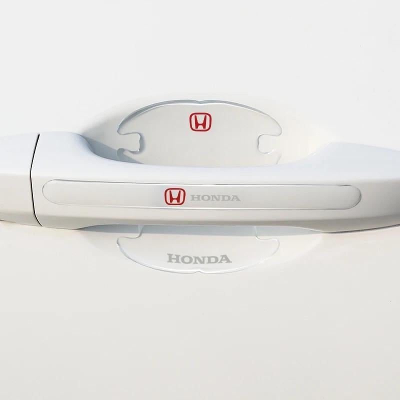 Наклейки защитные с маркой авто Honda на дверные ручки и под дверные ручки Прозрачный (1992667822)