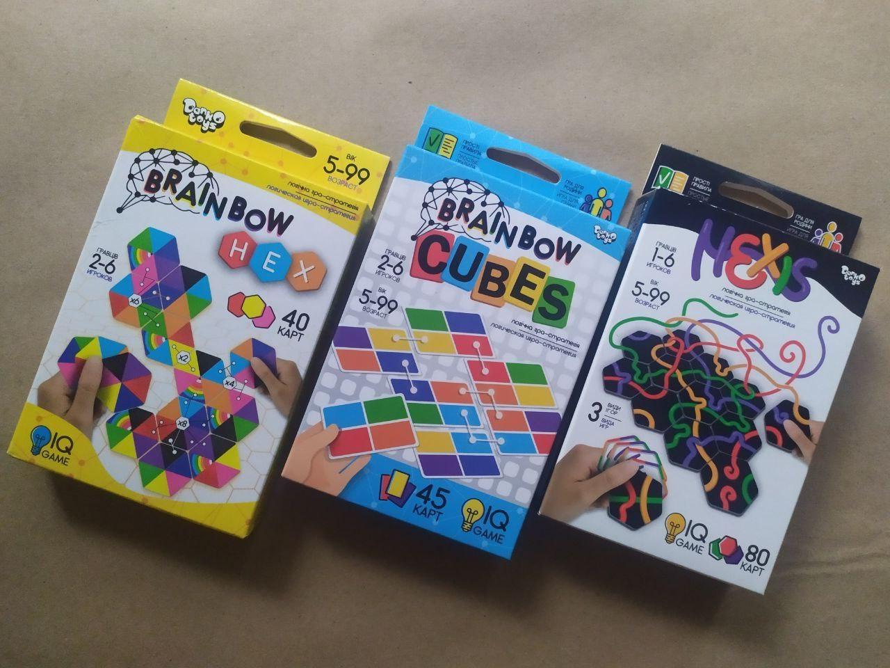 Комплект міні-ігор Danko Toys Brainbow Hex/Brainbow Cubes/Hexis