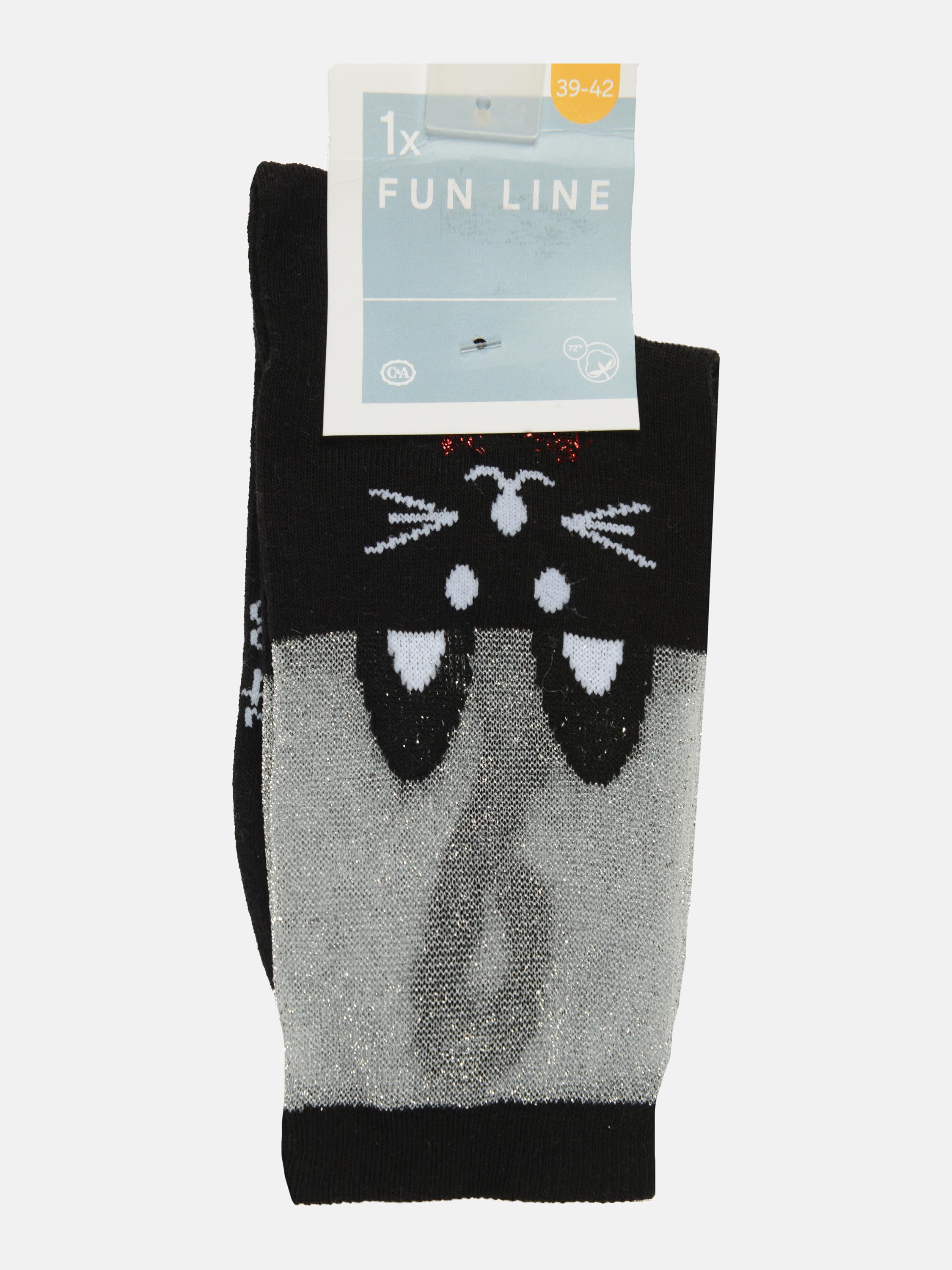 Шкарпетки C&A р. 39-42 Чорно-срібний (5867564700515)