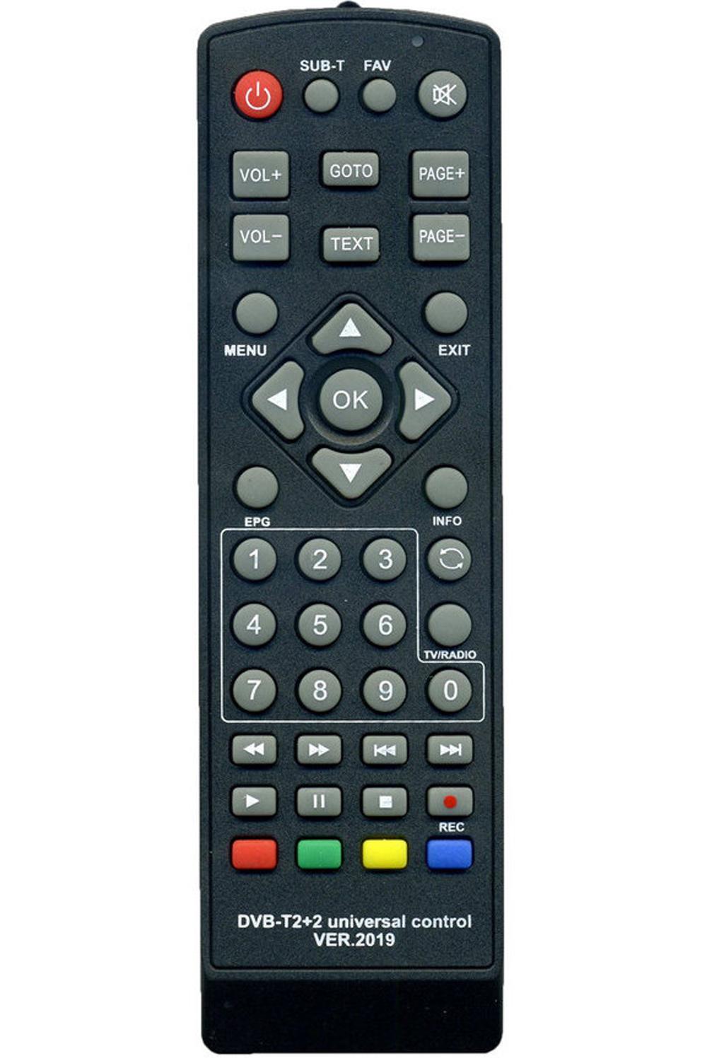 Универсальный пульт для DVB-T2+2 Huayu VER.2019 (3249)