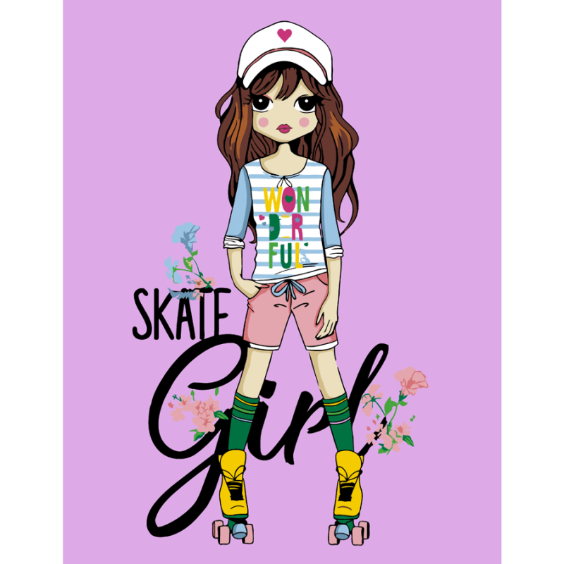 Картина по номерам Rosa Skate Girl 35х45 см (Az-218674)