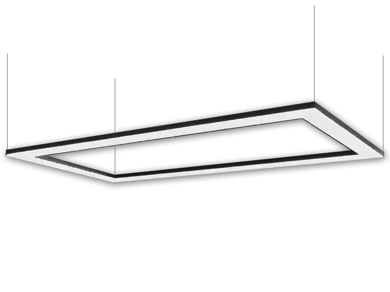 Подвесной светильник светодиодный LEDUA Тетрагон прямоугольник 220V 100W 8000 Lm 4000К 2000х1000 мм Черный (25344265)