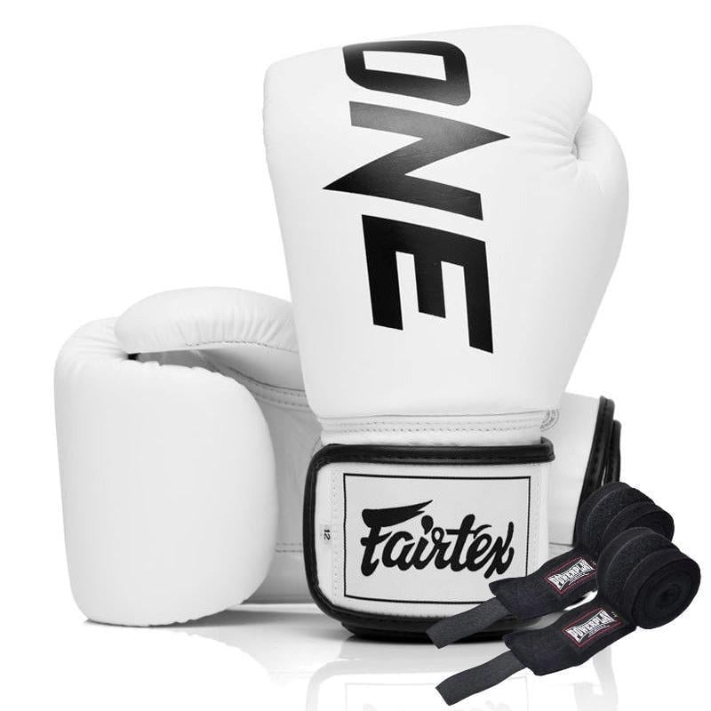Боксерские перчатки FAIRTEX BGV1-ONE натуральная кожа 14 бинтов бинтов в комплекте White (3019820675)
