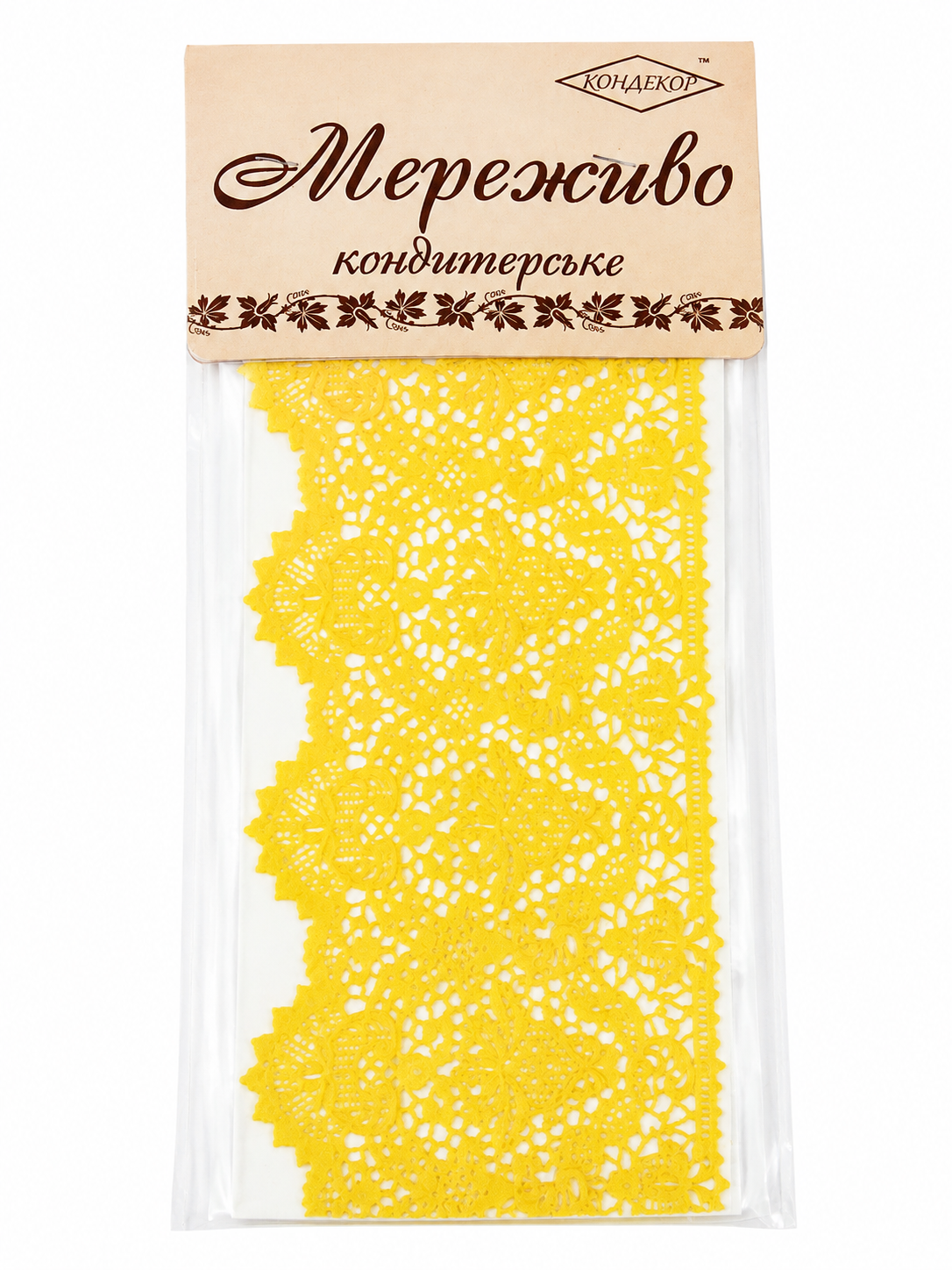 Кружево кондитерское на торт Желтое (1726305773)