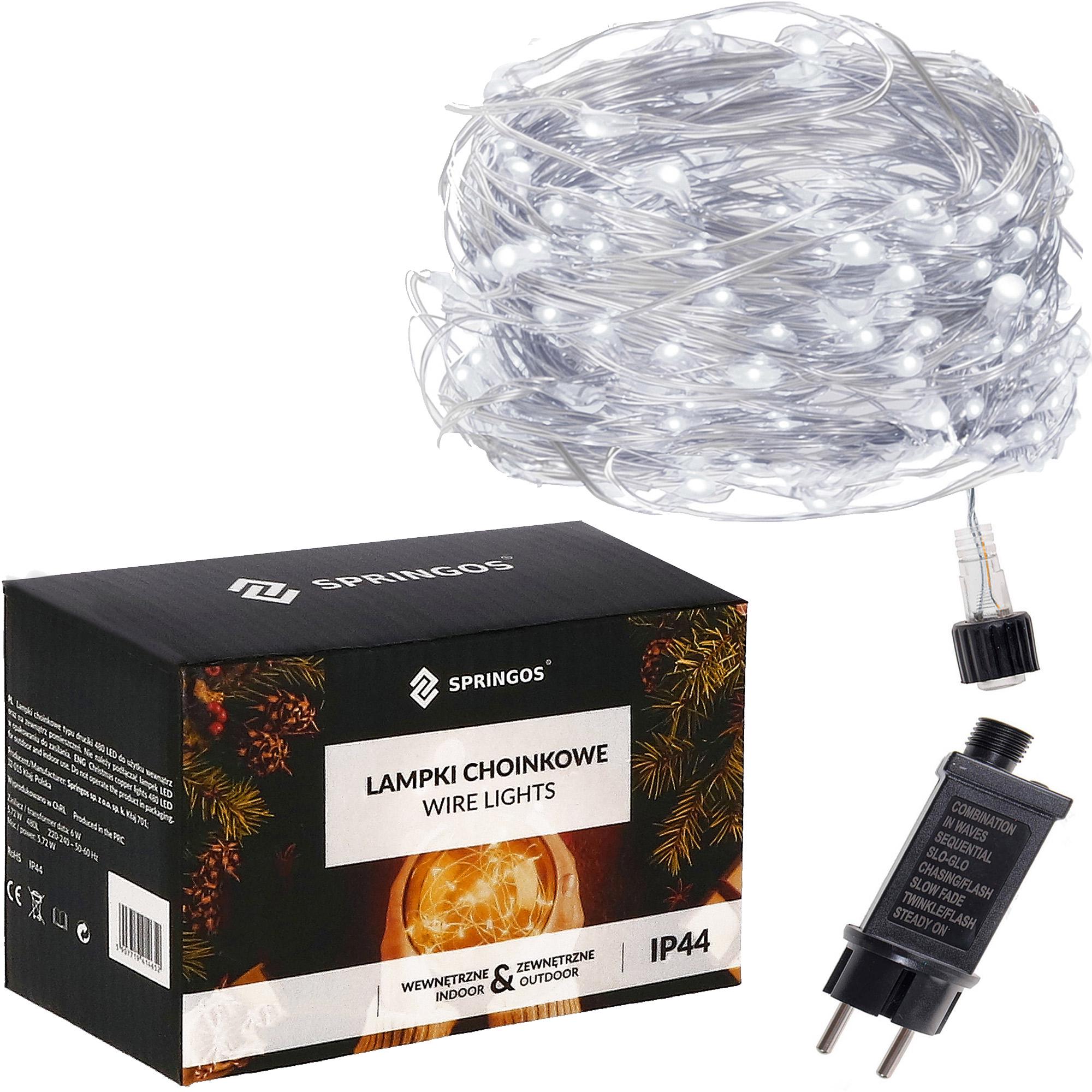Гирлянда водопад-штора Springos 400 LED 2x2 м Cold white (CL0098)