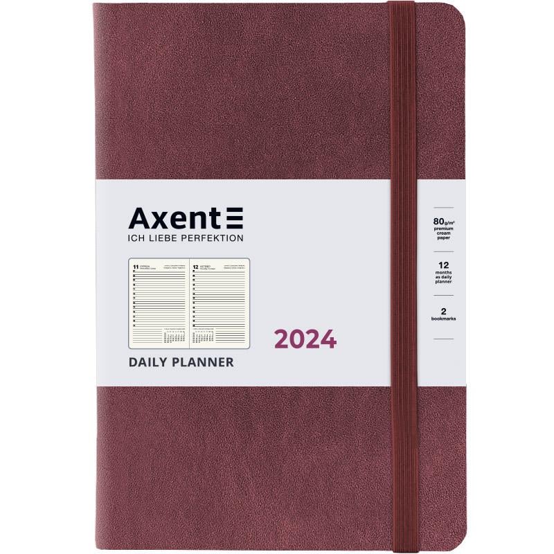 Дневник 2024 Axent Partner Soft Nuba 145х210 мм 184 л. Сливовый (8817-24-58-A)