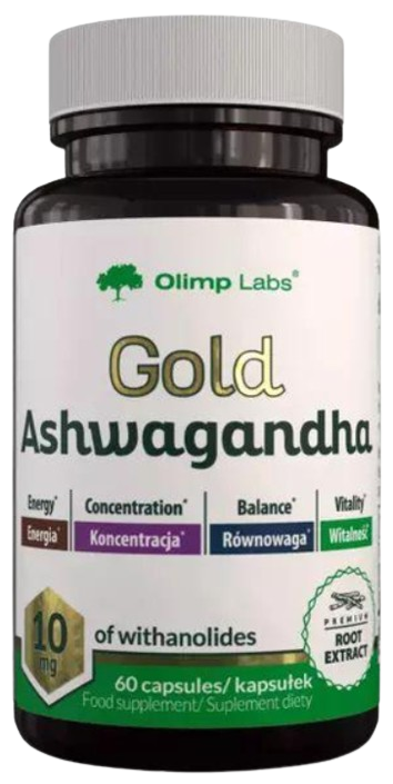 Добавка натуральная Ашваганда Olimp Gold Ashwagandha 60 капсул банка