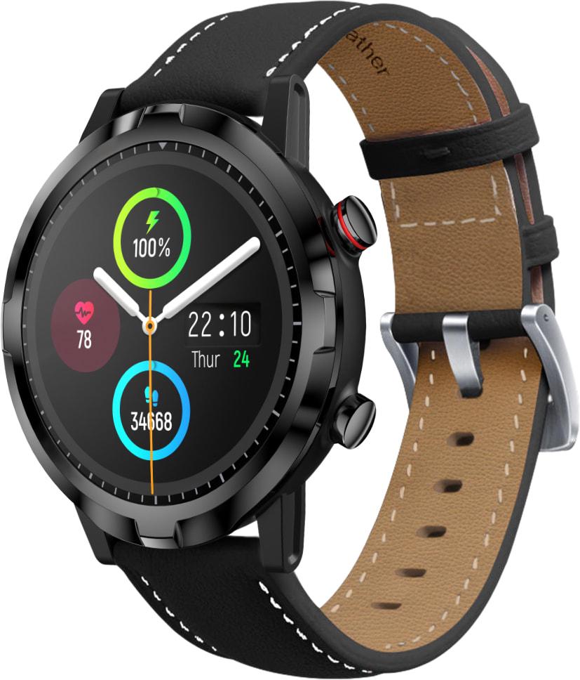 Ремешок кожаный Folsa для Haylou Smart Watch RT LS05S Black (31561-2B)