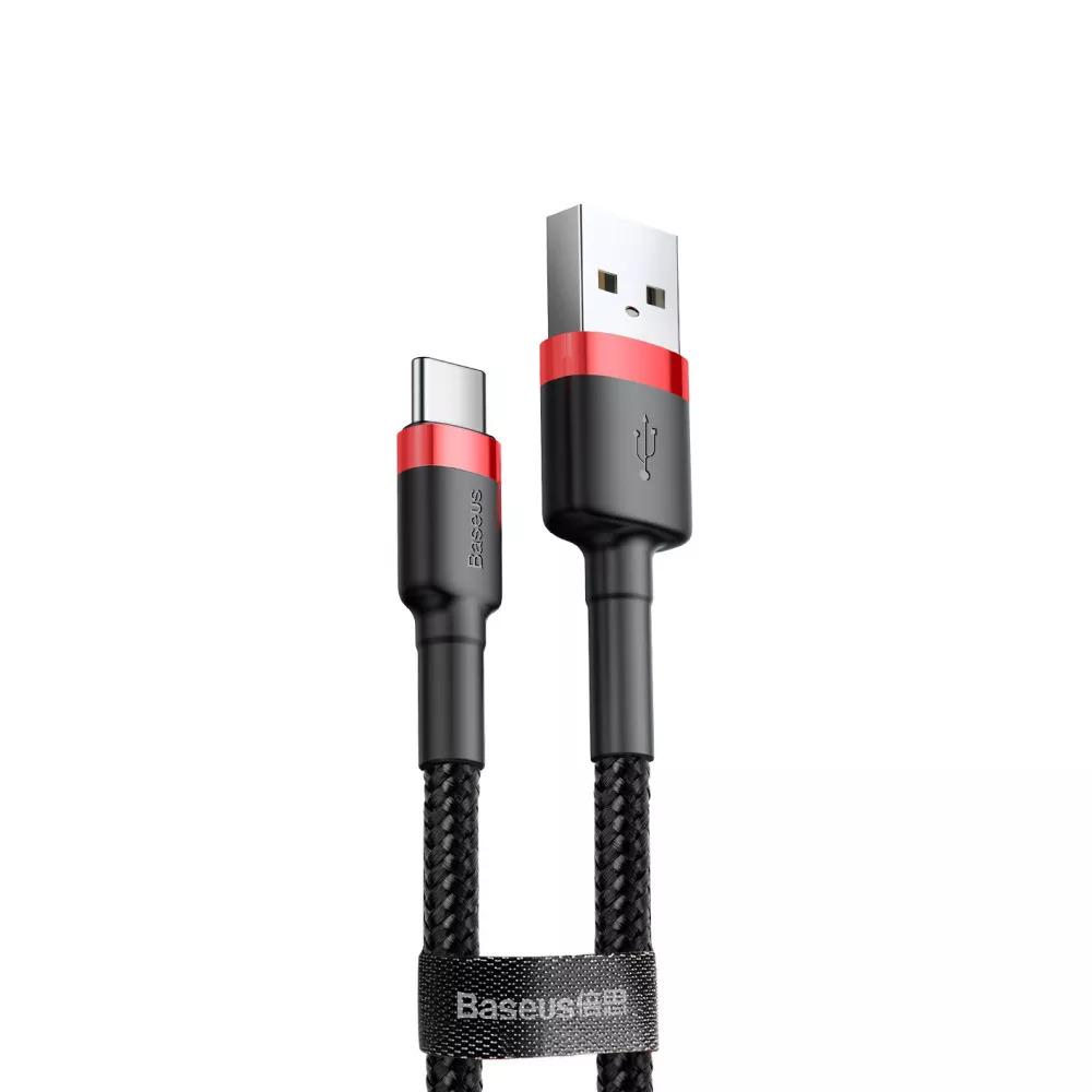 Кабель Baseus CATKLF-B91 Сafule USB-USB Type-C 3A 100 см Red/Black
