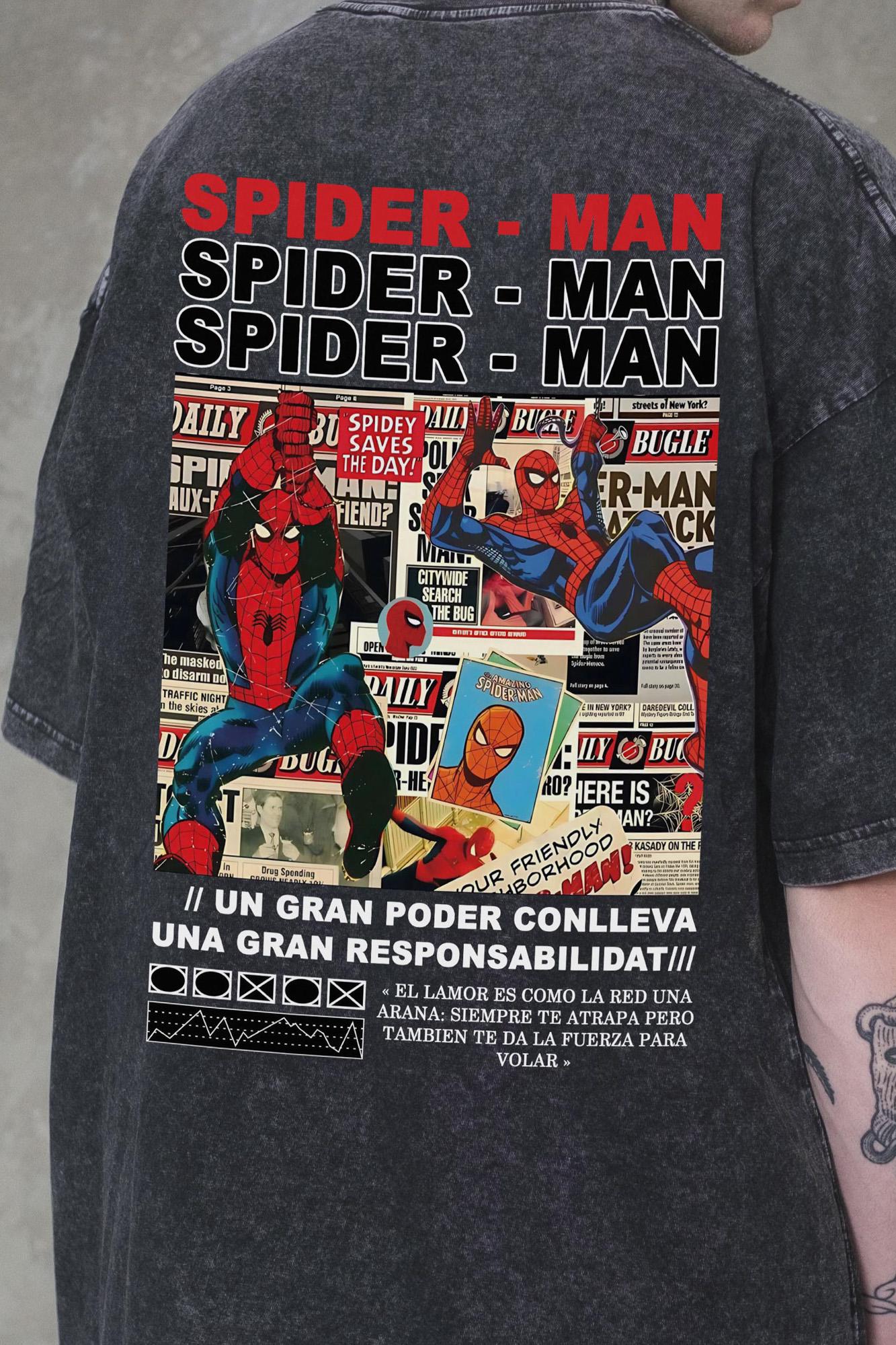 Футболка оверсайз Without Washed Spider-Man S/M Black (S/M8056384 8056385) - фото 2
