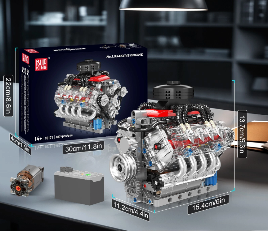 ᐉ Конструктор двигатель моторизованный Mould King LSX454 V8
