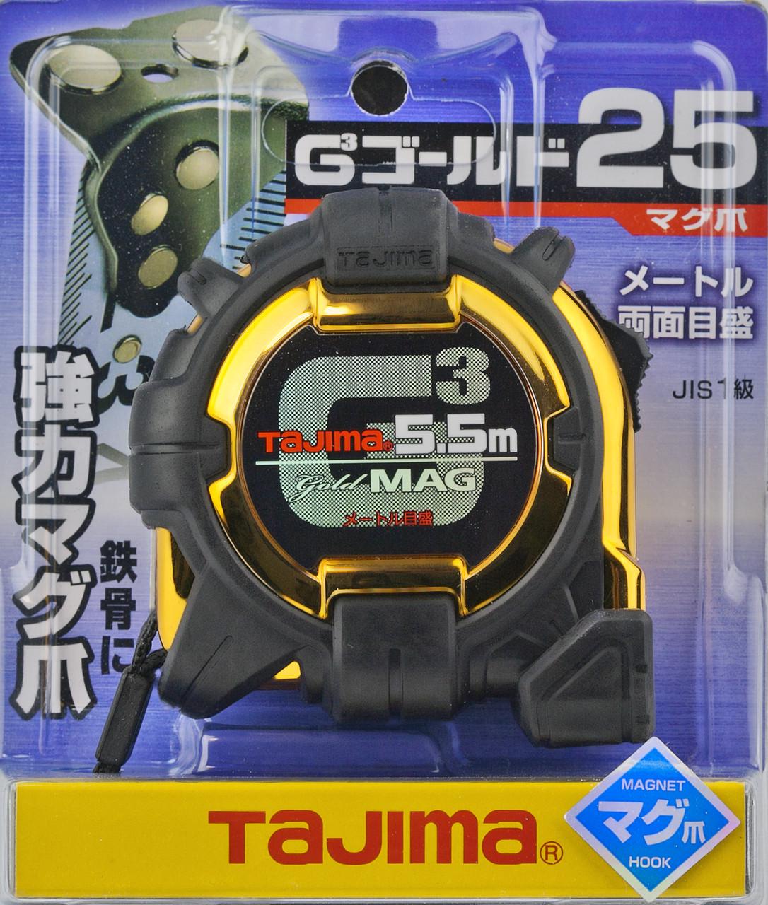 Рулетка строительная TAJIMA G3 LOCK ударопрочная магнитная 5,5 м/25 мм (29710472)