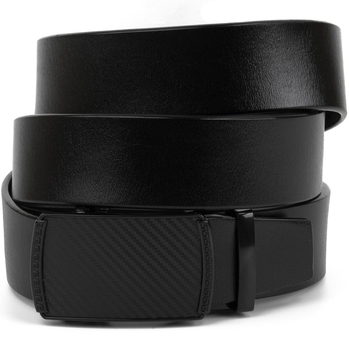 Ремень мужской Vintage 20285 Мелкий ромб Черный