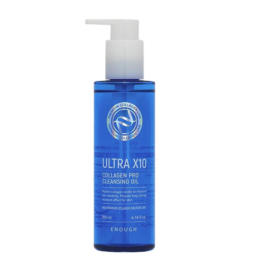 Масло гидрофильное Enough с коллагеном Ultra X10 Collagen Pro Cleansing Oil 200 мл (8809438488600)