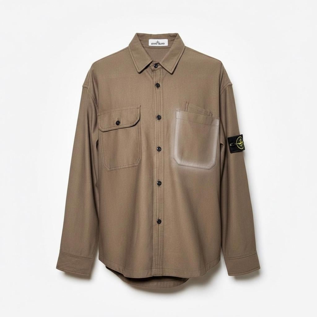 Рубашка мужская в стиле Stone Island Stretch Velvet Overshirt M Коричневый (SI11004.4M) Рубашка мужская в стиле Stone Island Stretch Velvet Overshirt M Коричневый (SI11004.4M)
