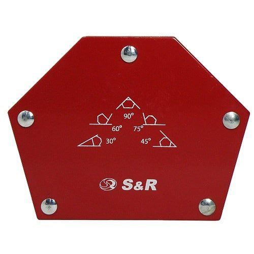 Магнітний косинець для зварювання S&R 5-кутовий: 30˚/45˚/60˚/75˚/90˚ (290201009)