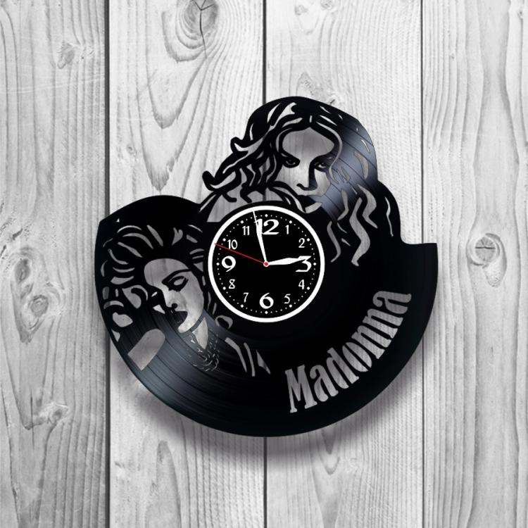Часы настенные Madonna 0432 из виниловой пластинки Часы настенные Madonna 0432 из виниловой пластинки