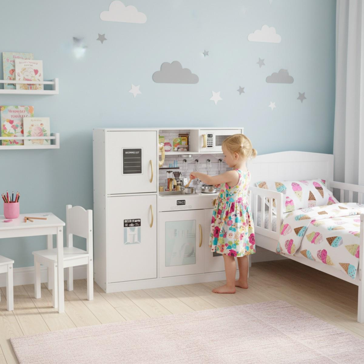 Дитяча дерев’яна кухня Кулінарна майстерня з LED-лампою з аксесуарами (2810829314) - фото 9 Дитяча дерев’яна кухня Кулінарна майстерня з LED-лампою з аксесуарами (2810829314) - фото 9