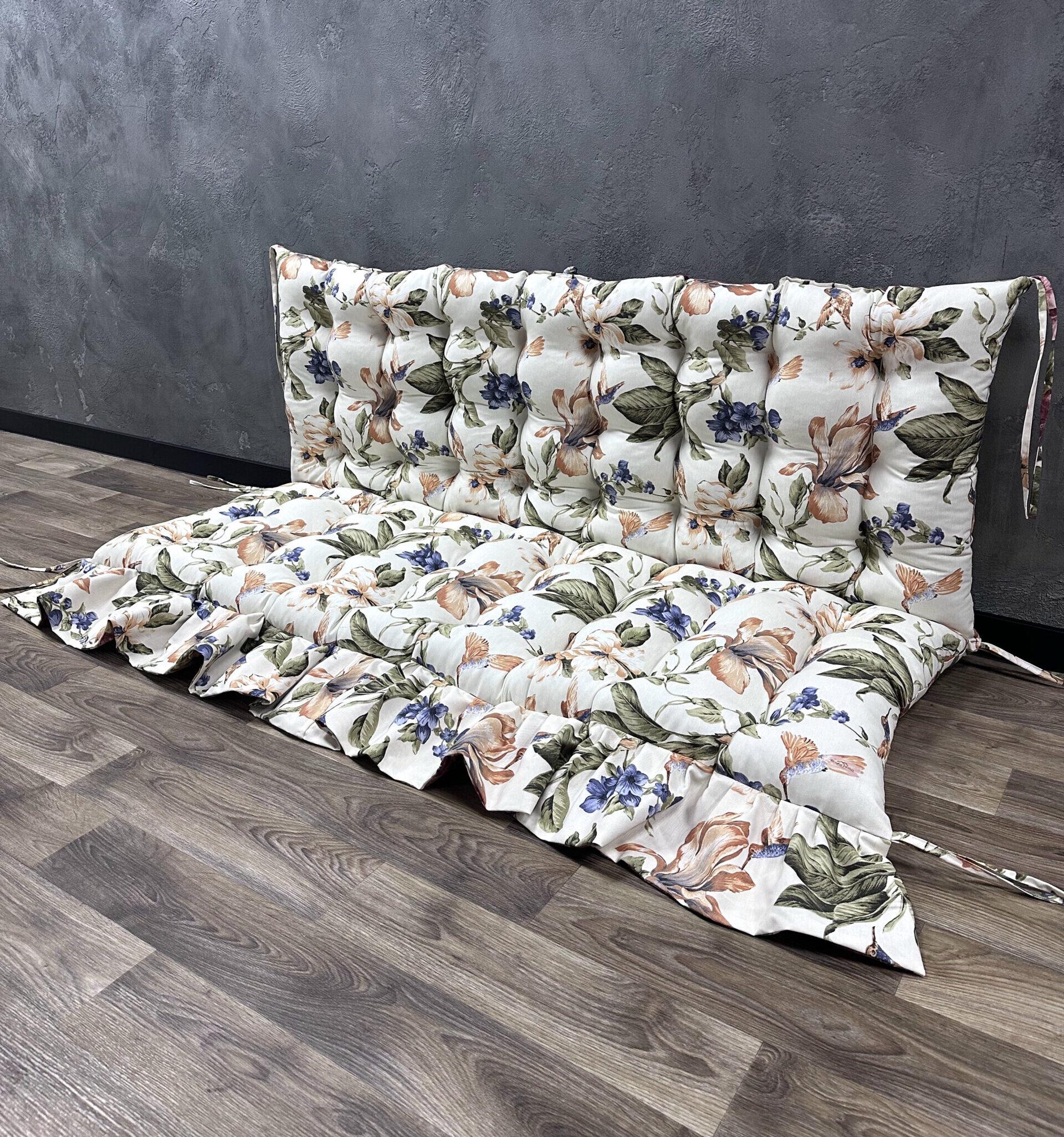 Подушка Сomfort Home Colibri на поддоны/качели/каркасы/садовую мебель с рюшей 100х50х50 см