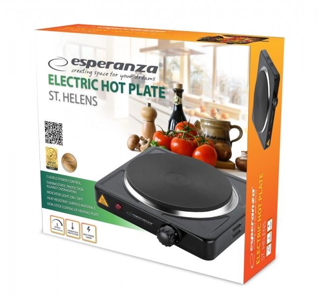 Настольная плита Esperanza EKH003K 1000 Вт (0724) - фото 2 Настольная плита Esperanza EKH003K 1000 Вт (0724) - фото 2