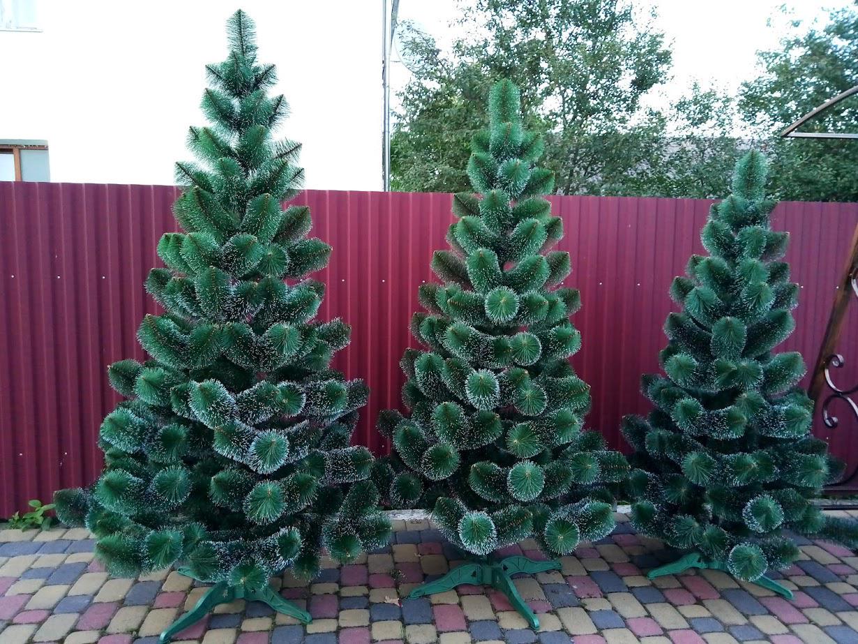 Штучна сосна з ПВХ та підставкою 2,3 м Темно-зелений/Білий (NYT15255) - фото 8 Штучна сосна з ПВХ та підставкою 2,3 м Темно-зелений/Білий (NYT15255) - фото 8